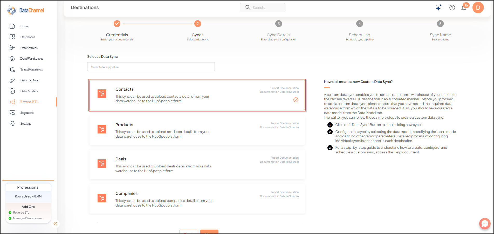 hubspot reverse contacts list