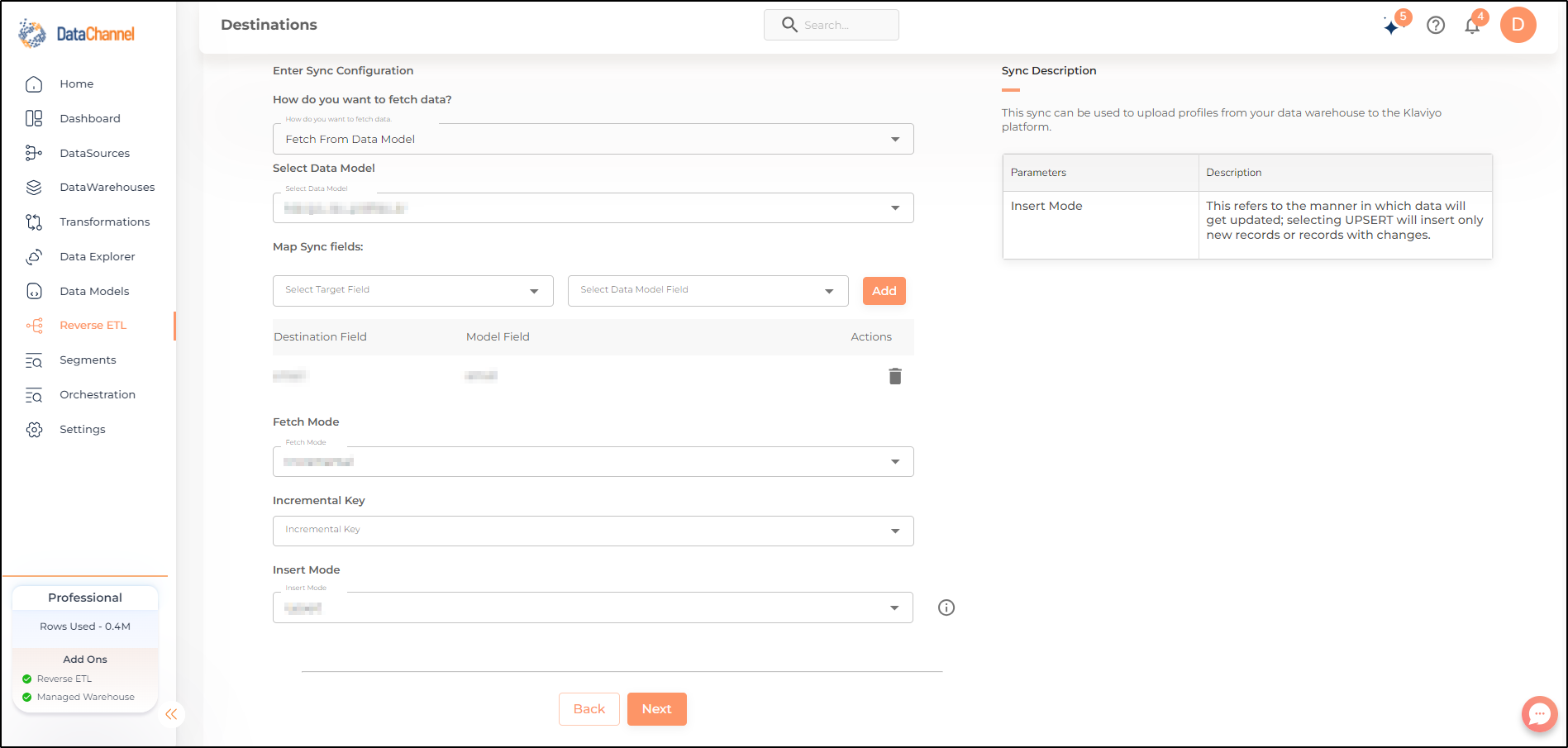 klaviyo reverse profiles config
