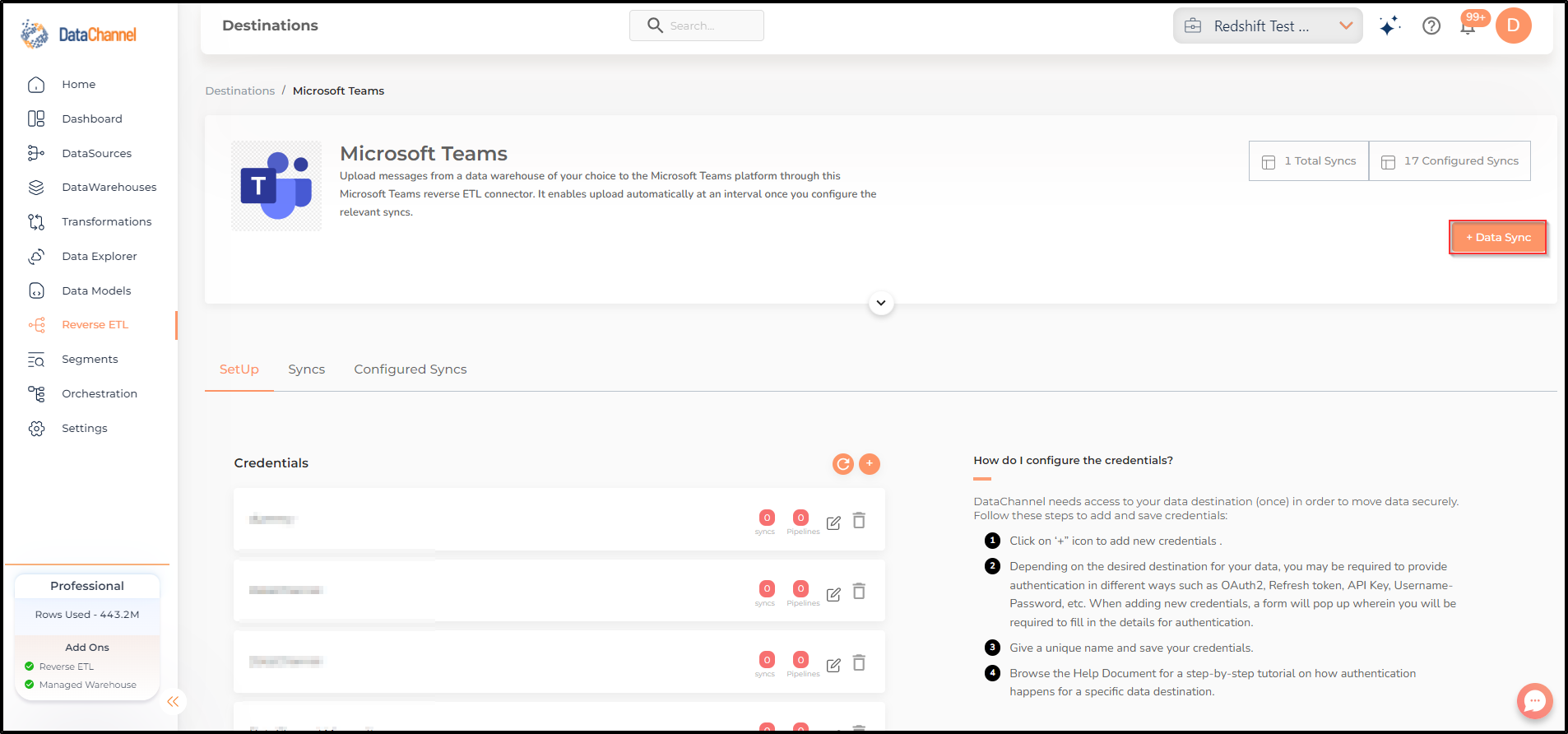 microsoft teams reverse data destination detail