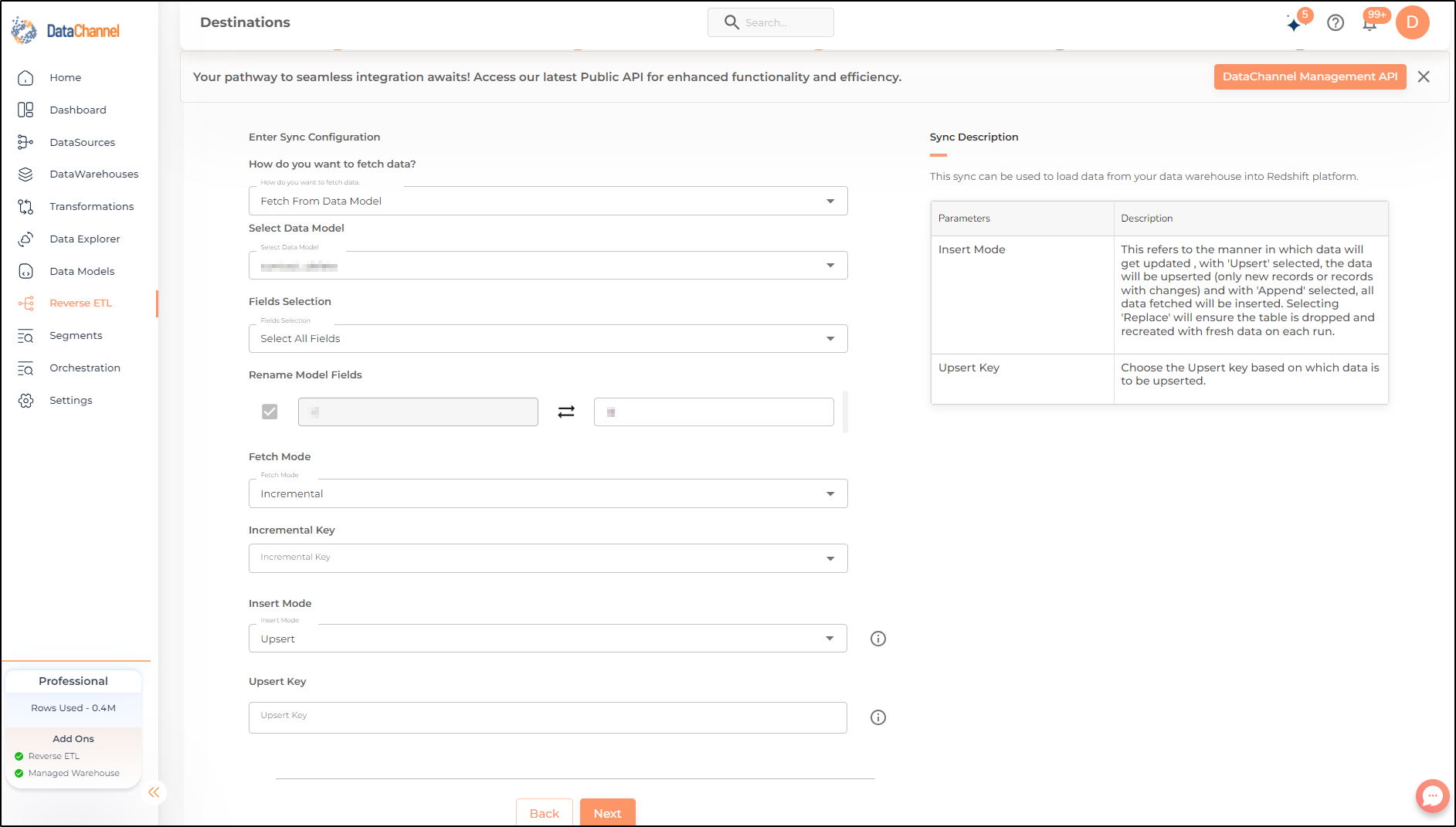 redshift reverse export config