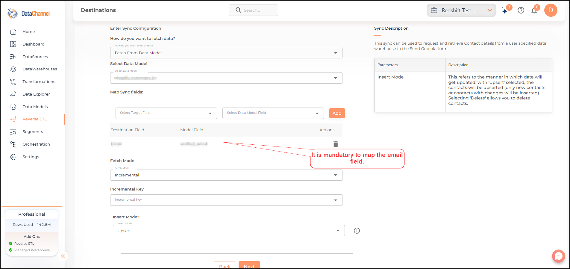 send grid contact config