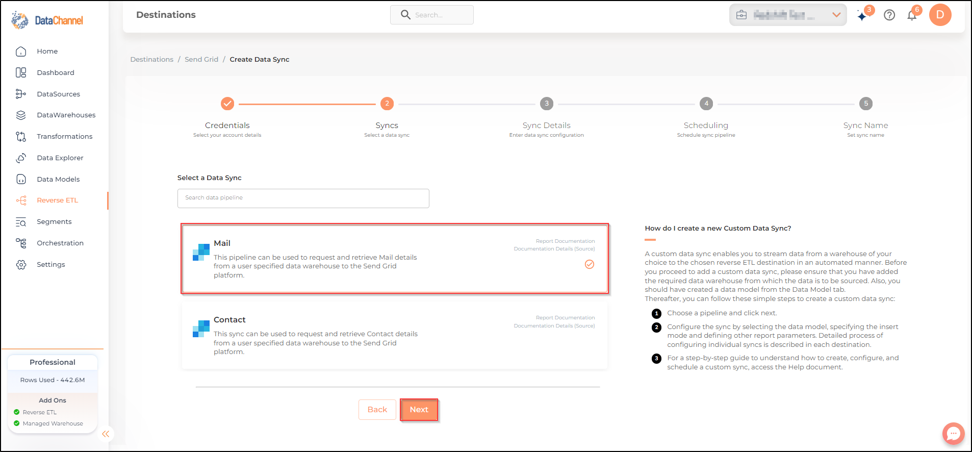 send grid mail list