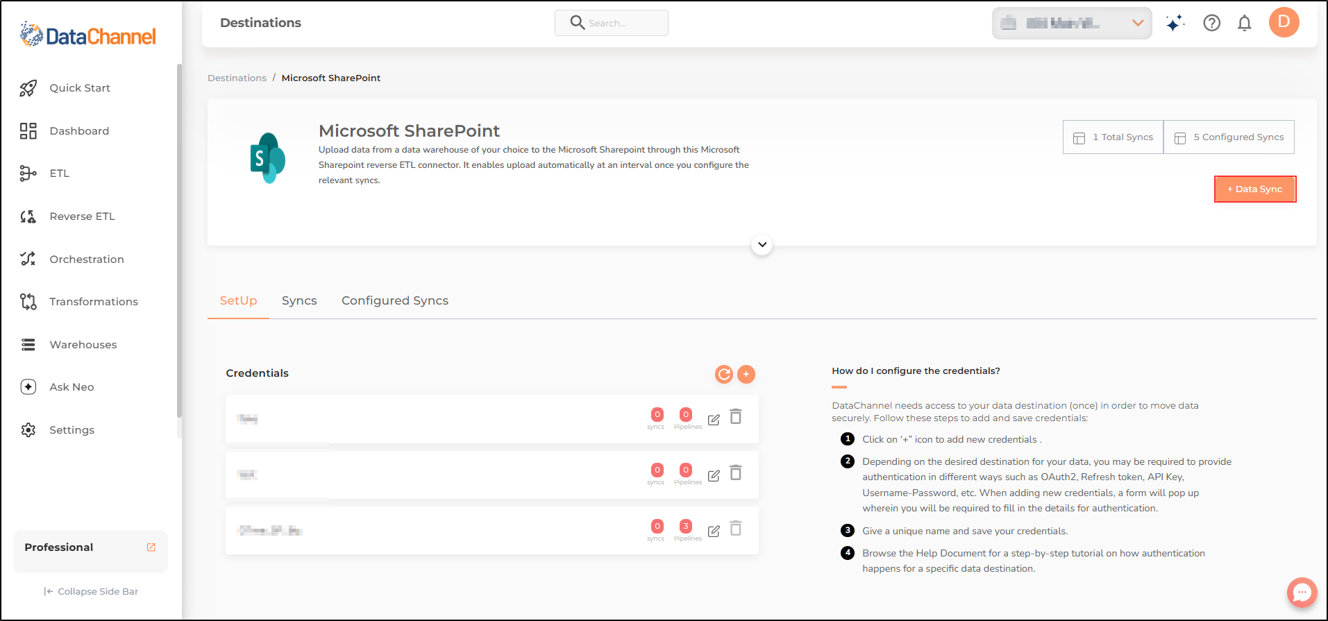 sharepoint data destination detail
