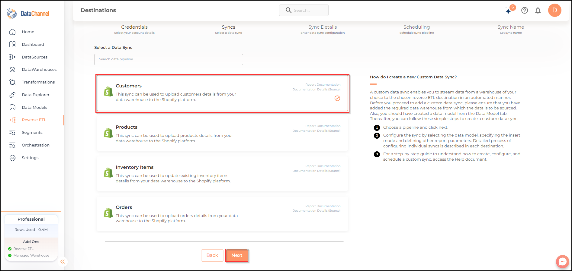 shopify reverse customers list