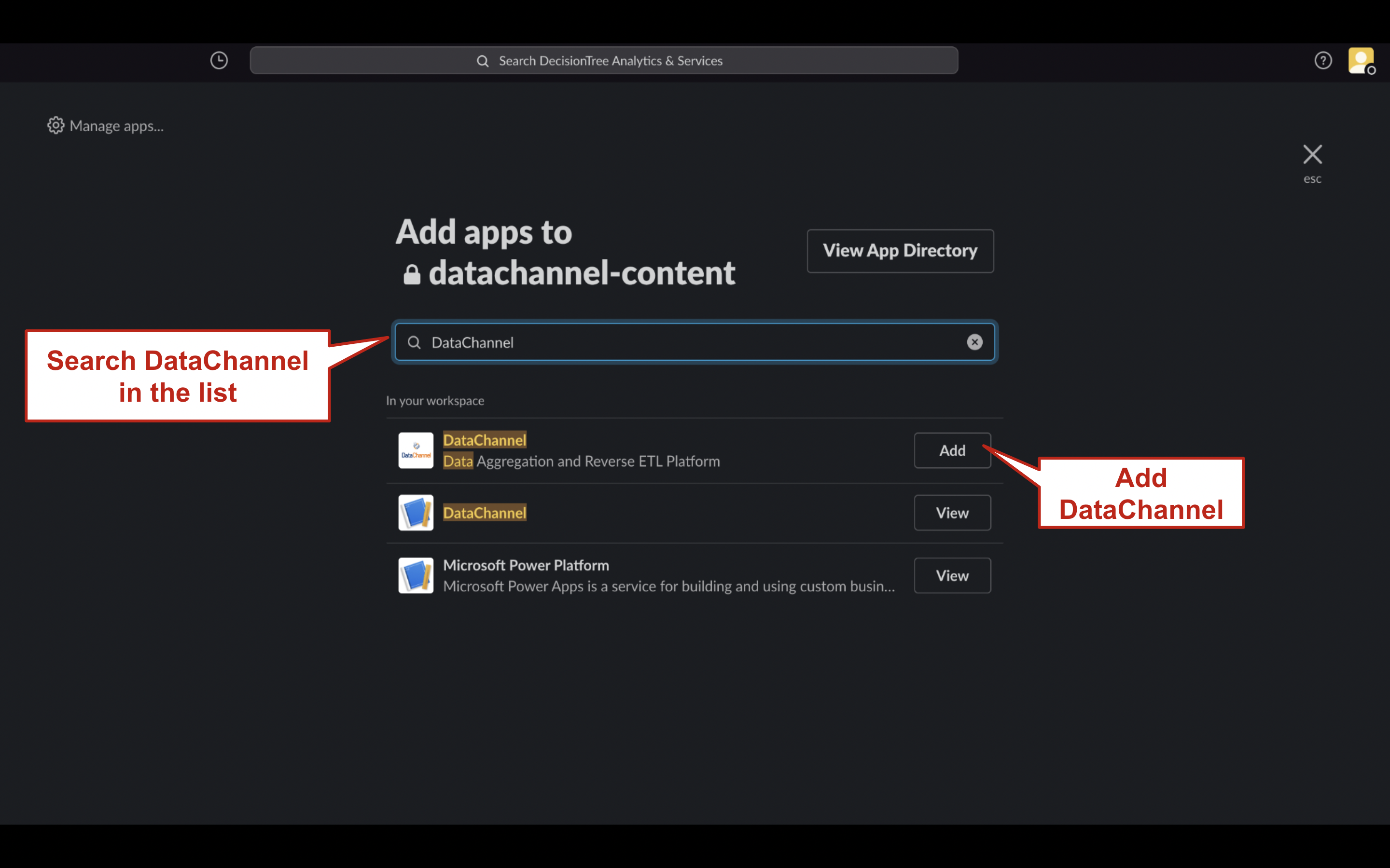 slack integration step3